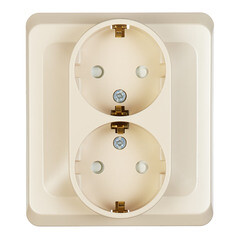 Изображение товара Розетка Systeme Electric Этюд встраиваемая бежевая со шторками (PC16-008K)