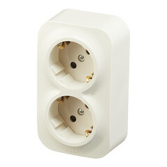 Розетка Legrand Quteo накладная слоновая кость со шторками (782267) - фото 2