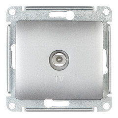 Изображение товара Розетка телевизионная Systeme Electric Glossa встраиваемая алюминий (GSL000393)