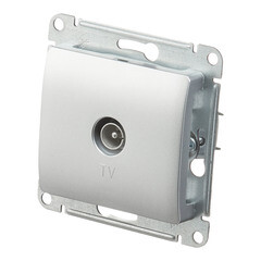 Розетка телевизионная Systeme Electric Glossa встраиваемая алюминий (GSL000393) - фото 3