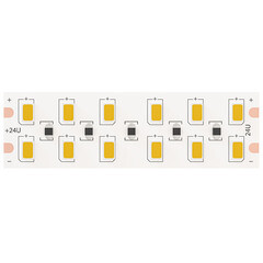 Изображение товара Лента светодиодная Arte Lamp SMD 2835 (A2424015-01-3K) 3000К белый свет 19,2 Вт 24 В IP20 5 м