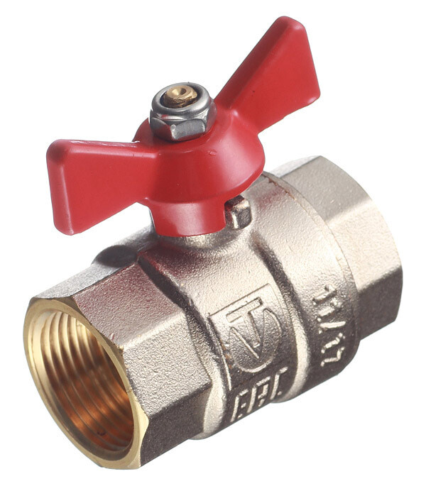 Изображение товара Кран шаровой латунный Valtec 3/4 ВР(г) бабочка прямой VT.217.N.05