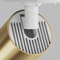 Трековый светильник однофазный Maytoni Technical Focus S 10 Вт GU10 2 кв.м золото (TR020-1-U-GU10-WMG) - фото 3