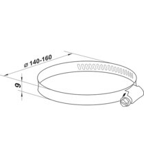 Хомут для монтажа гибких воздуховодов d140-160 мм - фото 2