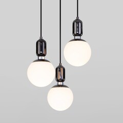 Светильник подвесной Eurosvet Bubble Е27 60 Вт 6 кв.м черный жемчуг IP20 (a056846) - фото 3