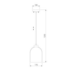 Светильник подвесной Eurosvet Tandem Е27 60 Вт 4 кв.м латунь IP20 (a053238) - фото 2