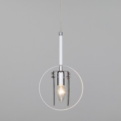 Светильник подвесной Eurosvet Gallo Е14 60 Вт 4 кв.м хром/белый IP20 (a052349) - фото 5