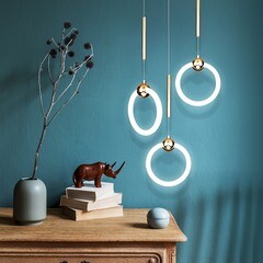 Светильник светодиодный подвесной Eurosvet Rim 4200К 10 Вт 4 кв.м золото IP20 (a051798) - фото 4