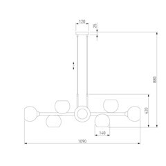Светильник подвесной Eurosvet Roger Е14 320 Вт 21 кв.м черный IP20 (a047075) - фото 7