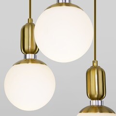 Светильник подвесной Eurosvet Bubble Е27 60 Вт 6 кв.м латунь IP20 (a056844) - фото 7