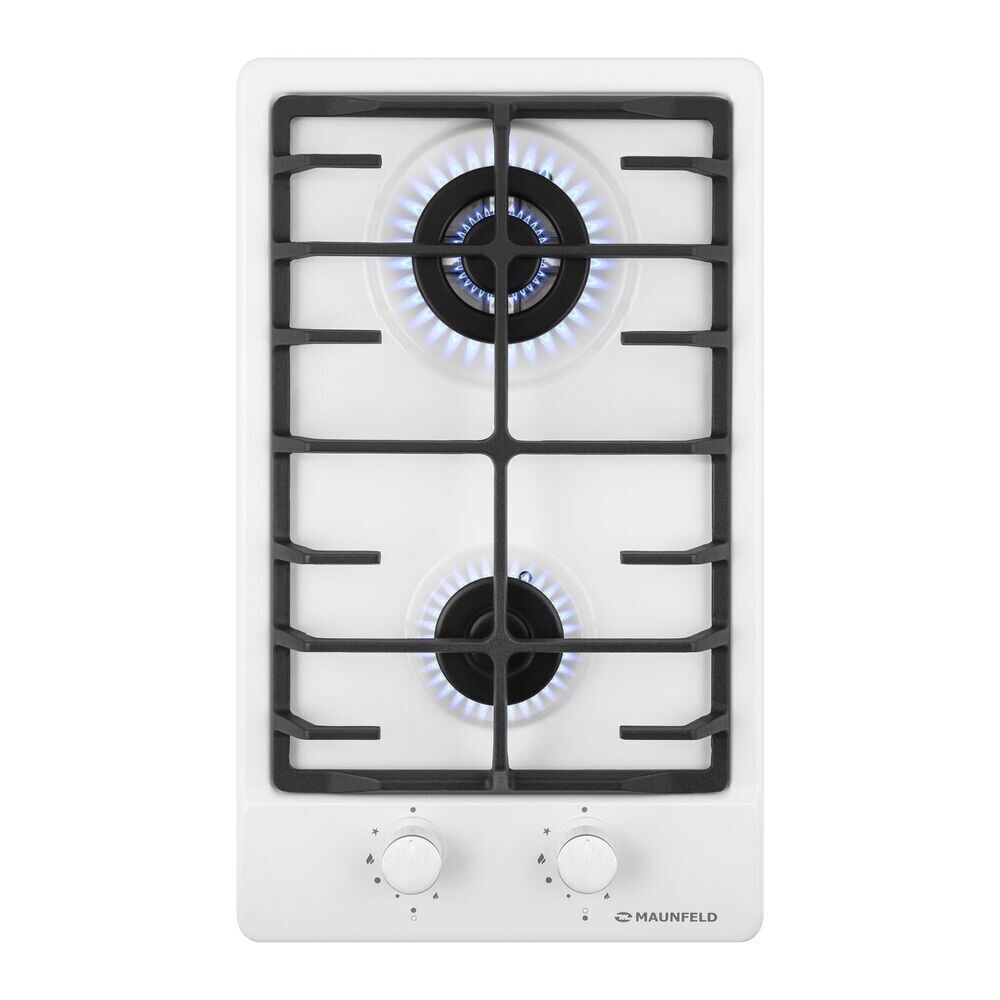Изображение товара Варочная панель газовая Maunfeld EGHE.32.63CW/G 2 конфорки белая