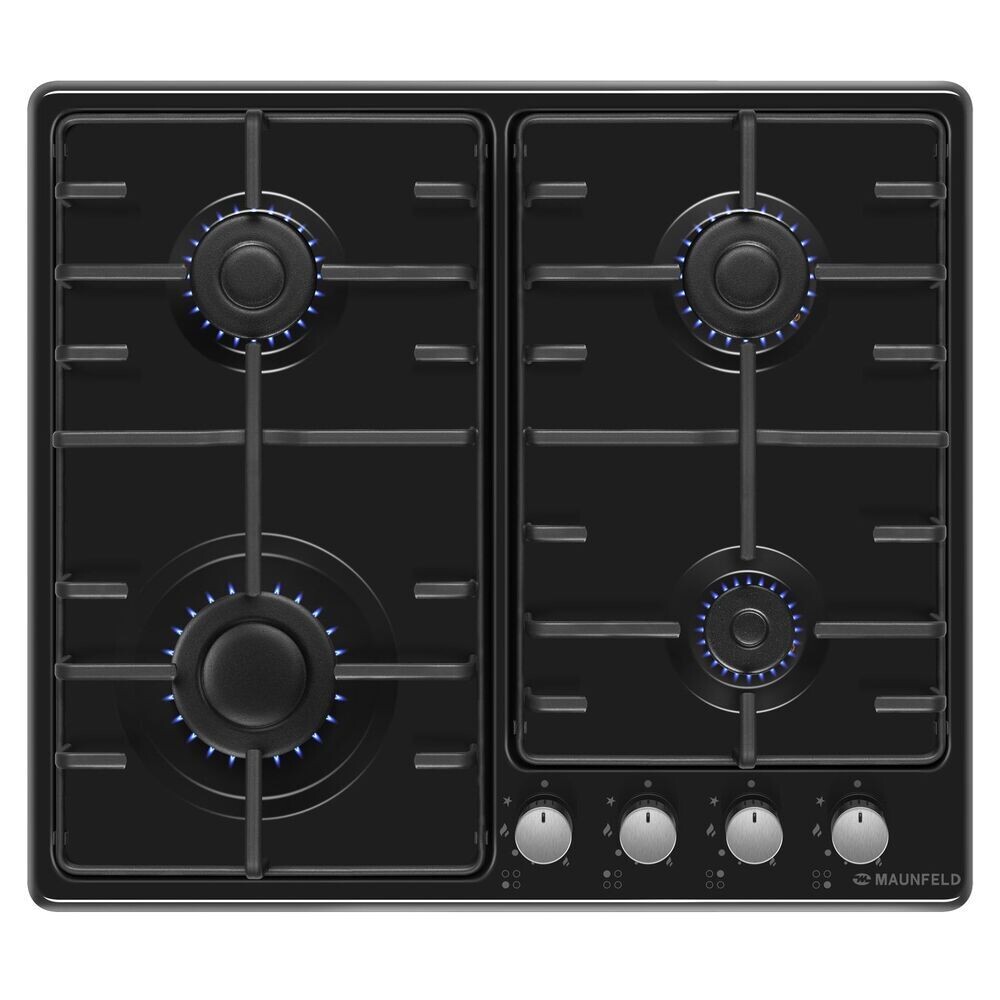 Изображение товара Варочная панель Maunfeld EGHE.64.3STS-EB/G Газовый 4 конфорки Черная Изображение товара Варочная панель Maunfeld EGHE.64.3STS-EB/G Газовый 4 конфорки Черная