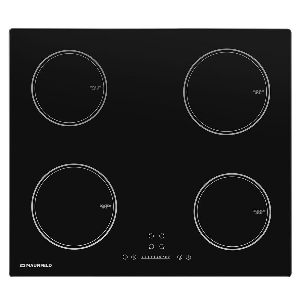 Изображение товара Варочная панель Maunfeld AVI594FBK Индукционная 4 конфорки Booster Сенсорное управление Изображение товара Варочная панель Maunfeld AVI594FBK Индукционная 4 конфорки Booster Сенсорное управление