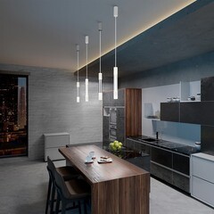 Светильник светодиодный подвесной Eurosvet Axel 4200К 7 Вт 2 кв.м белый IP20 (a054207) - фото 3