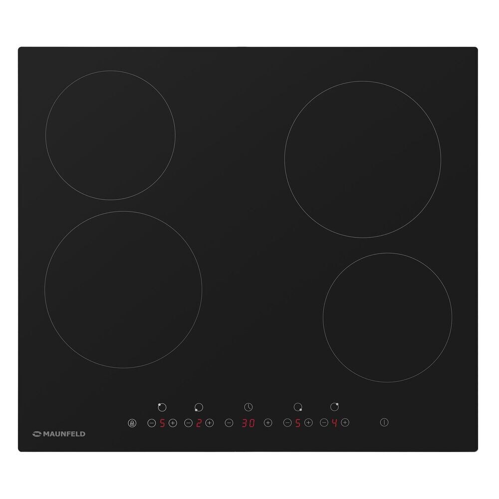 Изображение товара Варочная панель электрическая Maunfeld EVCE.594-BK 4 конфорки черная Изображение товара Варочная панель электрическая Maunfeld EVCE.594-BK 4 конфорки черная