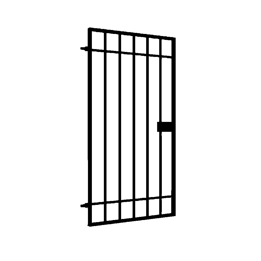 Калитка распашная каркас Стандарт 1х2 м черная