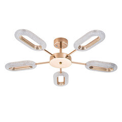 Изображение товара Люстра светодиодная потолочная Arte Lamp Ovale 51 Вт 3000-6500К 7 кв.м (A2489PL-5GO)