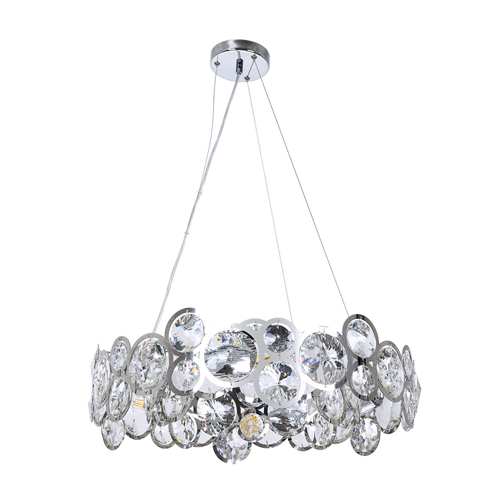Изображение товара Подвесная люстра Arte Lamp Sarah 6 светильников хром стекло IP20