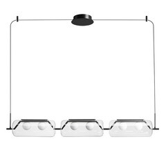 Изображение товара Люстра светодиодная подвесная Arte Lamp Geneva 18 Вт 4000К 3 кв.м (A2341SP-6BK)