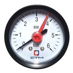 Изображение товара Манометр СТМ аксиальный 1/4 НР(ш) 6 бар d50 мм (CPM14A06)