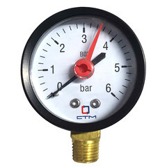 Изображение товара Манометр СТМ радиальный 1/4 НР(ш) 6 бар d50 мм (CPM14R06)