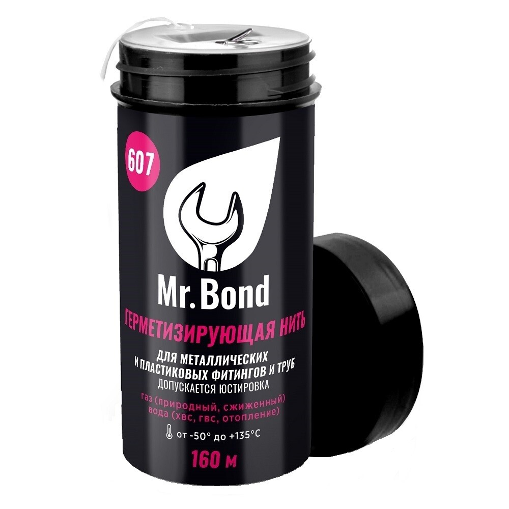 Изображение товара Герметизирующая нить Mr.Bond 607 полимерная 160 м для резьбы