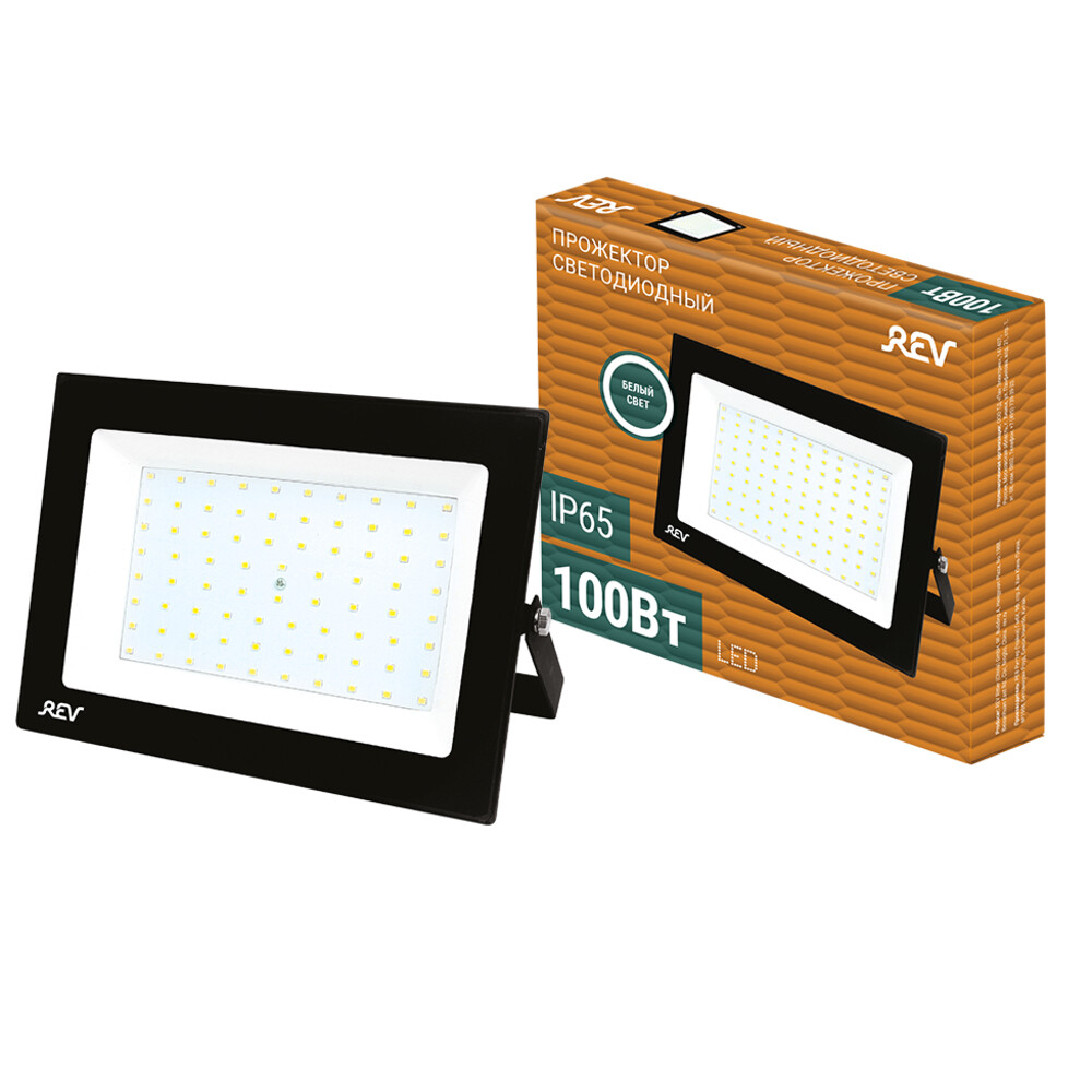 Изображение товара Светодиодный прожектор Rev ДО-100 100 Вт IP65 черный для уличного освещения