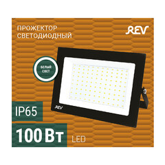 Прожектор светодиодный Rev ДО-100 4000К 100 Вт IP65 черный (32605 2) - фото 3