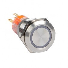 Кнопка плоская EKF PROxima S-Pro67 24 В IP67 без фиксации с зеленой подсветкой (s-pro67-122)