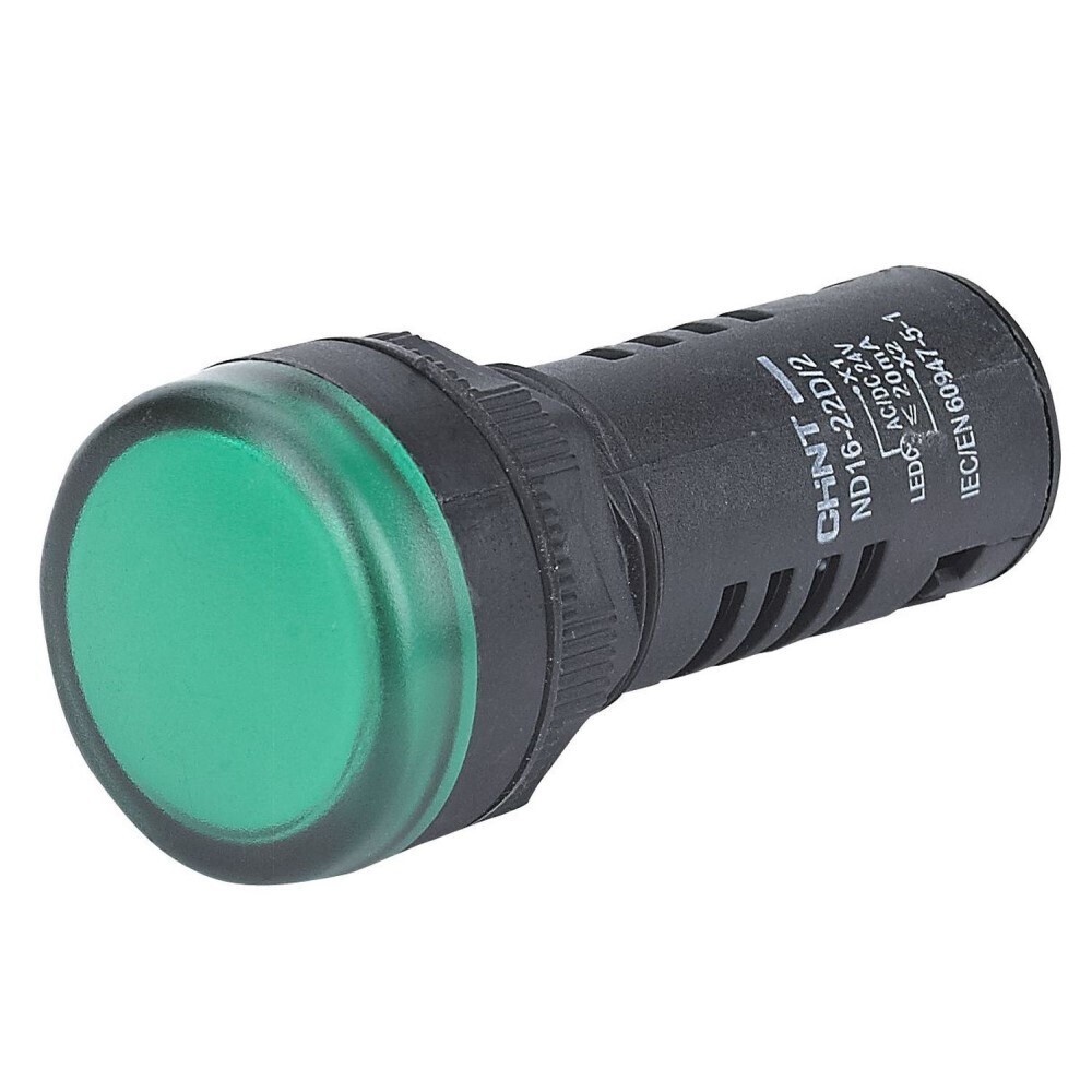 Изображение товара Лампа сигнальная Chint ND16-22D/2 230 В IP40 зеленая (593077)