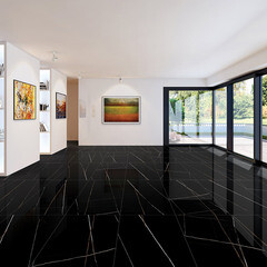 Керамогранит Lavelly Marble Accent черный полированный 1200х600х8,5 мм (2 шт.=1,44 кв.м) - фото 17