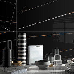 Керамогранит Lavelly Marble Accent черный полированный 1200х600х8,5 мм (2 шт.=1,44 кв.м) - фото 14