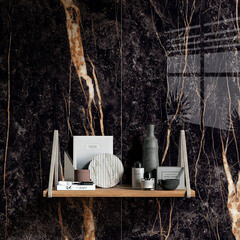 Керамогранит Lavelly Marble Nero черный полированный 1200х600х8,5 мм (2 шт.=1,44 кв.м) - фото 2