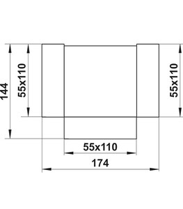 Тройник пластиковый для плоских воздуховодов 55х110 мм 90° — купить в Санкт-Петербурге: цены, характеристики, отзывы и фото в интернет-магазине Петрович.