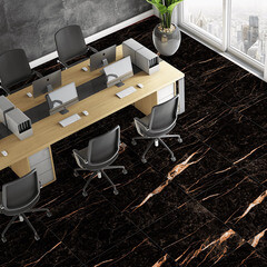 Керамогранит Lavelly Marble Nero черный полированный 600х600х8,2 мм (4 шт.=1,44 кв.м) - фото 3