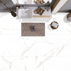 Керамогранит Lavelly Calacatta Palace белый полированный 1600х800х8,8 мм (2 шт.=2,56 кв.м) - фото 9