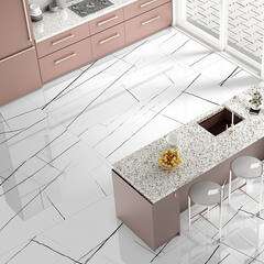 Керамогранит Lavelly Marble Accent белый полированный 1600х800х8,8 мм (2 шт.=2,56 кв.м) - фото 6