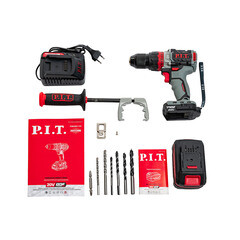 Дрель-шуруповерт ударная аккумуляторная бесщеточная P.I.T. OnePower 20 В 4 Ач Li-Ion 1 АКБ и ЗУ (PSB20H-13C/1) - фото 9