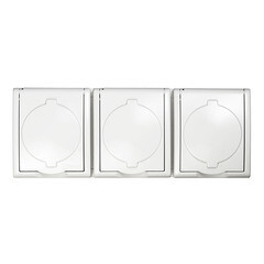 Розетка Simon 15 Aqua накладная белая с крышкой (1594437-030) - фото 1