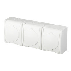 Розетка Simon 15 Aqua накладная белая с крышкой (1594437-030) - фото 5