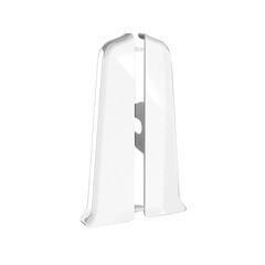 Заглушка торцевая Деконика 85 мм белый глянцевый левая-правая Г-профиль (2 шт.) - фото 1