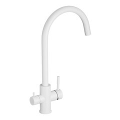 Смеситель для кухни Corsa Deco Pride белый с высоким изливом с подключением к фильтру однорычажный (966381) - фото 6