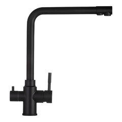 Смеситель для кухни Corsa Deco Prime черный с высоким изливом с подключением к фильтру однорычажный (966385) - фото 8