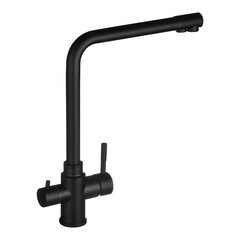 Смеситель для кухни Corsa Deco Prime черный с высоким изливом с подключением к фильтру однорычажный (966385) - фото 7