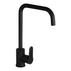 Изображение товара Смеситель для кухни Milardo Poli черный с высоким изливом однорычажный (POLBLL0M05)