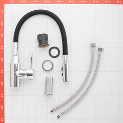 Смеситель для кухни Milardo Meal черный/хром с гибким изливом однорычажный (M01SB2FM05) - фото 3