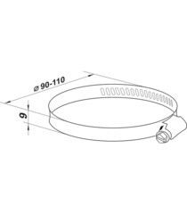 Хомут для монтажа гибких воздуховодов d90-110 мм - фото 2