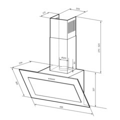 Кухонная вытяжка наклонная Lex Mio G 500 Ivory 50 см бежевая - фото 2