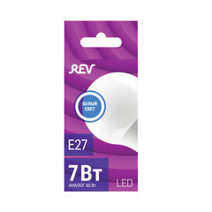 Лампа светодиодная Rev E27 4000К 7 Вт 560 Лм 180-240 В груша A60 матовая - фото 6
