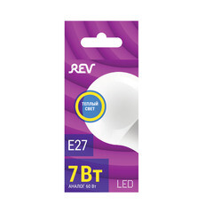 Лампа светодиодная Rev E27 2700К 7 Вт 560 Лм 180-240 В груша A60 матовая - фото 5